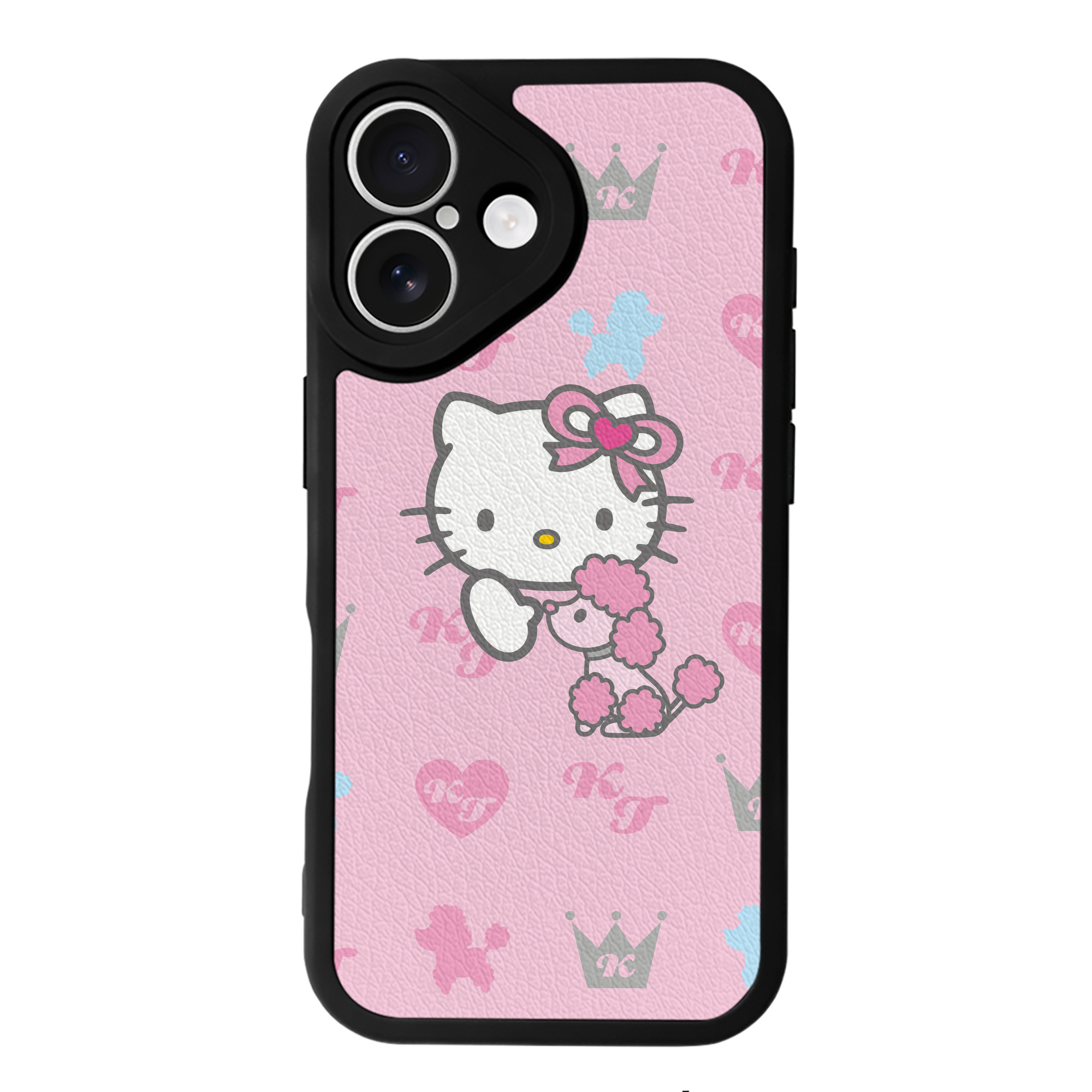 （画像用） Hello Kitty ハローキティ 【iPhone 16シリーズ対応】シリコンスマホケース（レザー調） 材質：シリコン